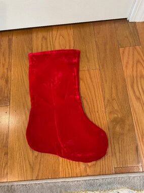Red Crushed Velvet Christmas Stocking